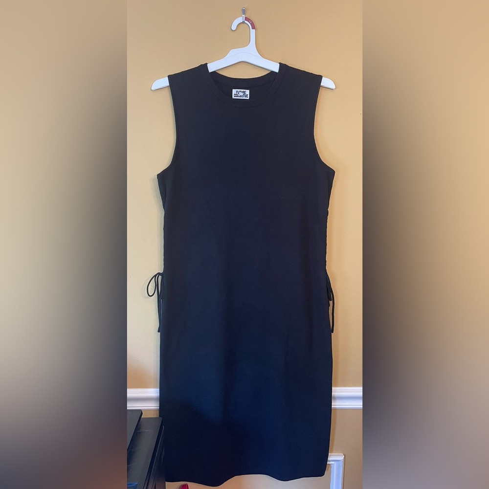 NWT Women's Side-Tie Midi Sweater Dress- Future Collective - Picture 5 of 12